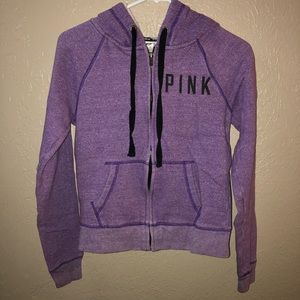 PINK hooded zip up sweatshirt